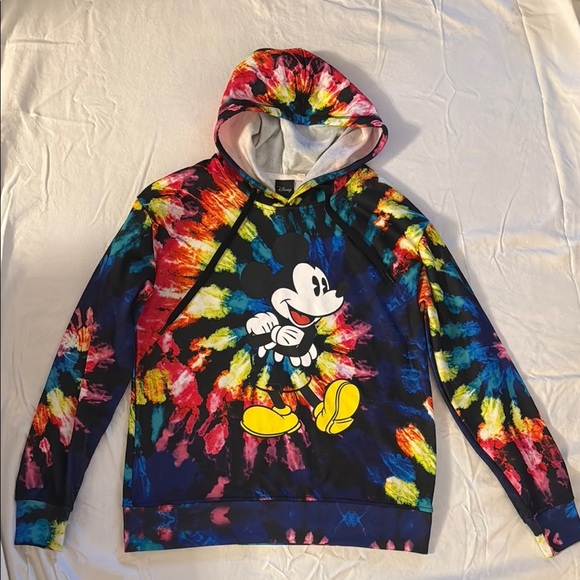 Disney Tops - Disney Mickey Mouse Tie-Dye Hoodie size L